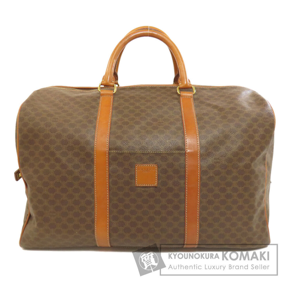 Celine Macadam Boston Leather Brown Boston bag